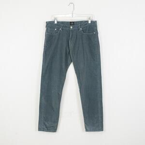 Paul Smith Corduroy Tapered Trouser Pants sage Blue size 34